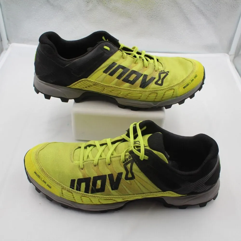 Inov-8 Mudclaw 300 Men's 12.5 Trail Running Shoes Neon Yellow Black Athletic